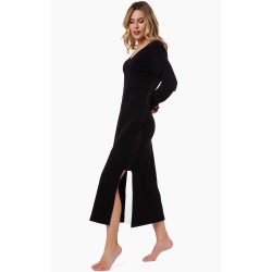 ΝΥΚΤΙΚΟ ΓΥΝ. V/NECK INTERLOCK LONG 100%ΒΑΜΒΑΚΙ