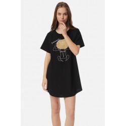 T-SHIRT DRESS ΓΥΝ.PRINTS 100%ΒΑΜΒΑΚΙ