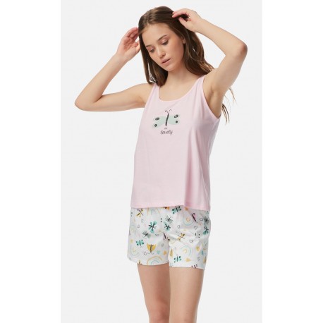 ----ΠΥΖ.ΓΥΝ.BUTTERFLIES S23 S ΡΟΖ CREAM 100% ΒΑΜΒΑΚΙ