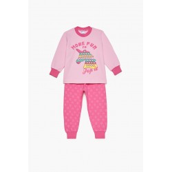 Pretty Baby Πυζάμα βρεφική / παιδική χειμερινή με τύπωμα Unicorn,