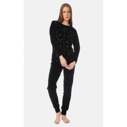 Minerva Animal Print Βελούδινη Γυναικεία Πυτζάμα