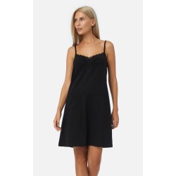 Minerva TENCEL™ Modal Γυναικεία Νυχτικιά Μονόχρωμη Αμάνικη με Μπριτέλες