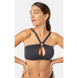 Minerva Lima Bandeau Bikini Top με κρίκο