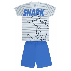 PRETTY BABY "SHARK" ΠΥΖΑΜΑ ΑΓΟΡΙΩΝ ΚΟΝΤΟΜΑΝΙΚΗ ΡΙΓΕ