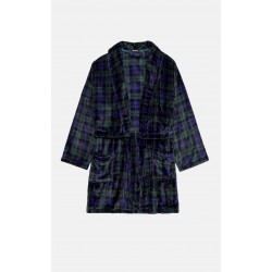 Minerva Ανδρική Ρόμπα Καρό Coral Fleece