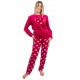Lydia Creations Πυτζάμα Γυναικεία Hearts Coral Fleece