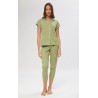 Minerva Εμπριμέ Κουμπωτή TENCEL™ Modal Γυναικεία Πυτζάμα