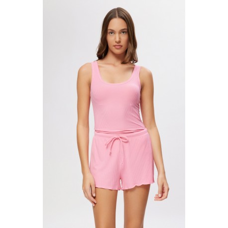Minerva Cozy Rib TENCEL™ Modal Γυναικείο Αμάνικο Τοπ