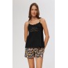 Minerva Leopard Αμάνικη Μπριτέλα Γυναικεία Πυτζάμα