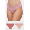 Minerva 2Pack Fimelle TENCEL™ Modal Γυναικεία Bikini Lace Invisible Σλιπ