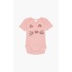 Minerva Kitty 4Pack Βαμβακερά Κορμάκια Βρεφικά Κοντομάνικα
