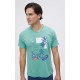 Minerva Tropical Vibes Κοντομάνικη Ανδρική Πυτζάμα με V λαιμόκοψη