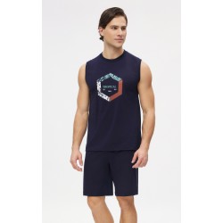 Minerva Surf Vibes Αμάνικη Ανδρική Πυτζάμα