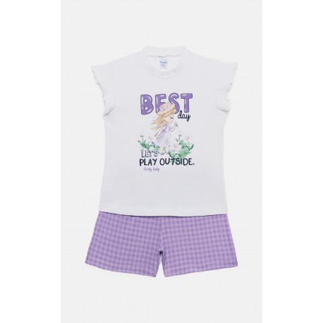 Pretty Baby Best Day Πυτζάμα Κοριτσιών Θερινή