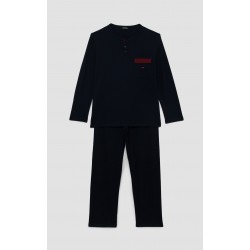 Minerva Bull Ανδρική Πυτζάμα με πατιλέτα και τσέπη