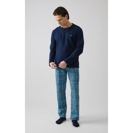 Minerva Waffle Ανδρική Πυτζάμα με πατιλέτα