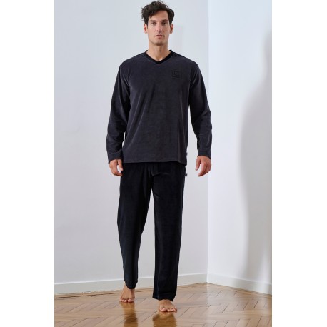 Guy Laroche V-Neck Velour Ανδρική Πυτζάμα