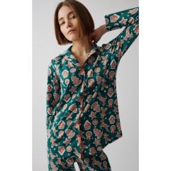 Minerva X- Mas Biscuits Κουπμωτή Γυναικεία Πυτζάμα