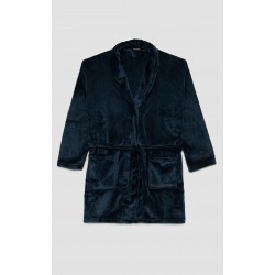 Minerva Ανδρική Ρόμπα Μονόχρωμη Coral Fleece