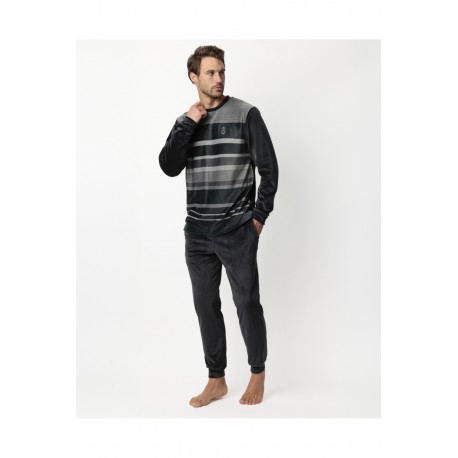 Admas Stripes Ανδρικές Πιτζάμες Velvet