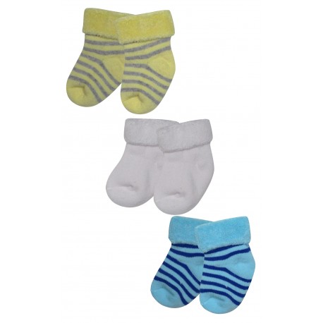 Pretty Baby 3Pack Κάλτσες Βρεφικές Πετσετέ