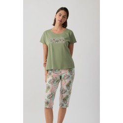 Minerva Leopard Αμάνικη Μπριτέλα Γυναικεία Πυτζάμα