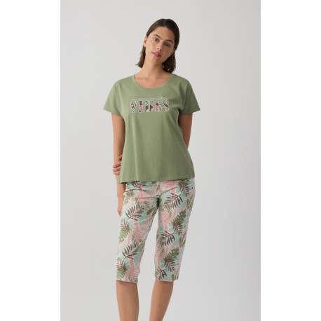 Minerva Leopard Αμάνικη Μπριτέλα Γυναικεία Πυτζάμα