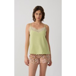 Minerva Leopard Αμάνικη Μπριτέλα Γυναικεία Πυτζάμα