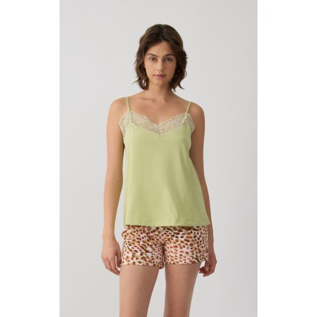 Minerva Leopard Αμάνικη Μπριτέλα Γυναικεία Πυτζάμα