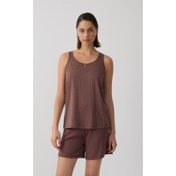 Minerva Leopard Γυναικεία Κοντομάνικη Κάπρι Πυτζάμα με V λαιμόκοψη