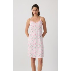 Minerva Tulips Γυναικεία Αμάνικη Μπριτέλα Νυχτικιά