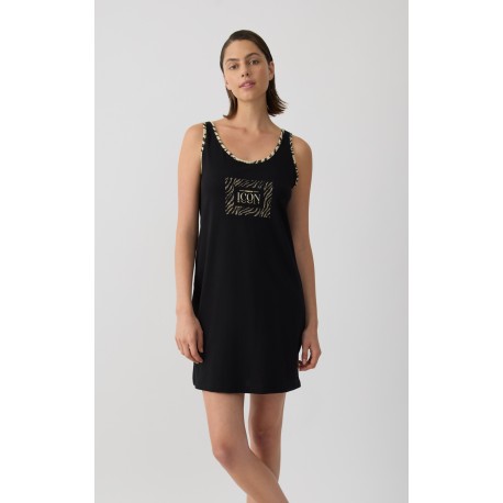 Minerva Zebra TENCEL™ Γυναικεία Αμάνικη Μπριτέλα Νυχτικιά