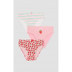 Minerva Strawberry 3Pack Παιδικό Σλιπ Κοριτσιών