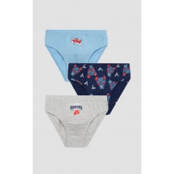 Minerva Boxing 3Pack Παιδικά Σλιπ για Αγόρια