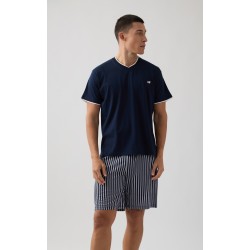 Minerva Stripes Ανδρική Πυτζάμα με V λαιμόκοψη