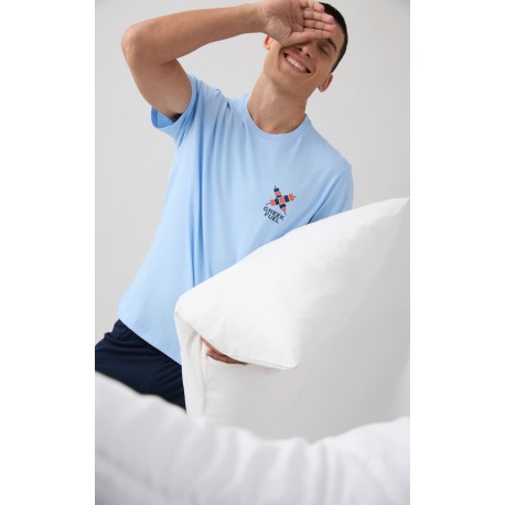 Minerva Εμπριμέ Ανδρικό Παντελόνι Πυζάμας