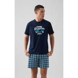 Minerva Εμπριμέ Ανδρικό Παντελόνι Πυζάμας