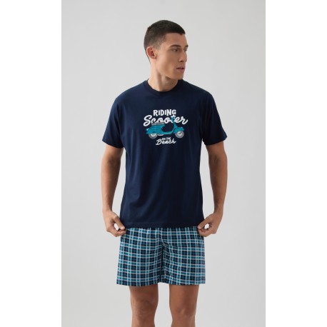 Minerva Εμπριμέ Ανδρικό Παντελόνι Πυζάμας