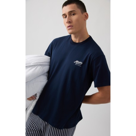 Minerva Εμπριμέ Ανδρικό Παντελόνι Πυζάμας