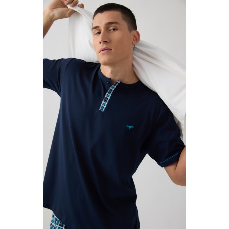 Minerva Εμπριμέ Ανδρικό Παντελόνι Πυζάμας