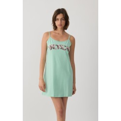 Minerva Leopard Γυναικεία Κοντομάνικη Κάπρι Πυτζάμα με V λαιμόκοψη