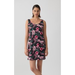 Minerva Exotic Floral Γυναικεία Αμάνικη Νυχτικιά