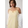 Minerva Lemon Γυναικεία Αμάνικη Μπριτέλα Νυχτικιά
