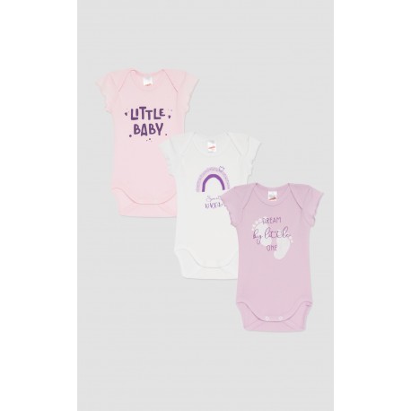 Minerva Unicorn 2Pack Βαμβακερά Κορμάκια Βρεφικά Κοντομάνικα SS24