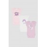 Minerva Dream 3Pack Κοντομάνικα Βρεφικά Φορμάκια