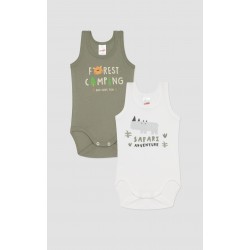 Minerva 2Pack Safari Αμάνικα Βρεφικά Φορμάκια