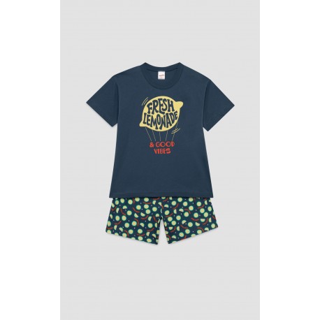Minerva Lemons Κοντομάνικη Παιδική Πυτζάμα