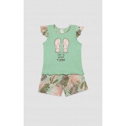 Minerva Tropical Αμάνικη Παιδική Πυτζάμα