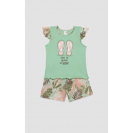 Minerva Tropical Αμάνικη Παιδική Πυτζάμα