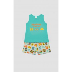 Minerva Carte Postale Αμάνικη Παιδική Πυτζάμα